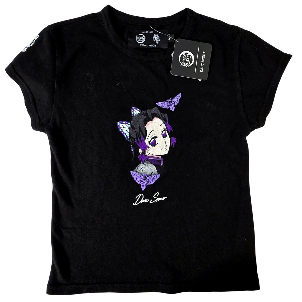 Darc Sport Demon Slayer Shinobu Kocho True Flutter Baby Tee Black Small 865/1000